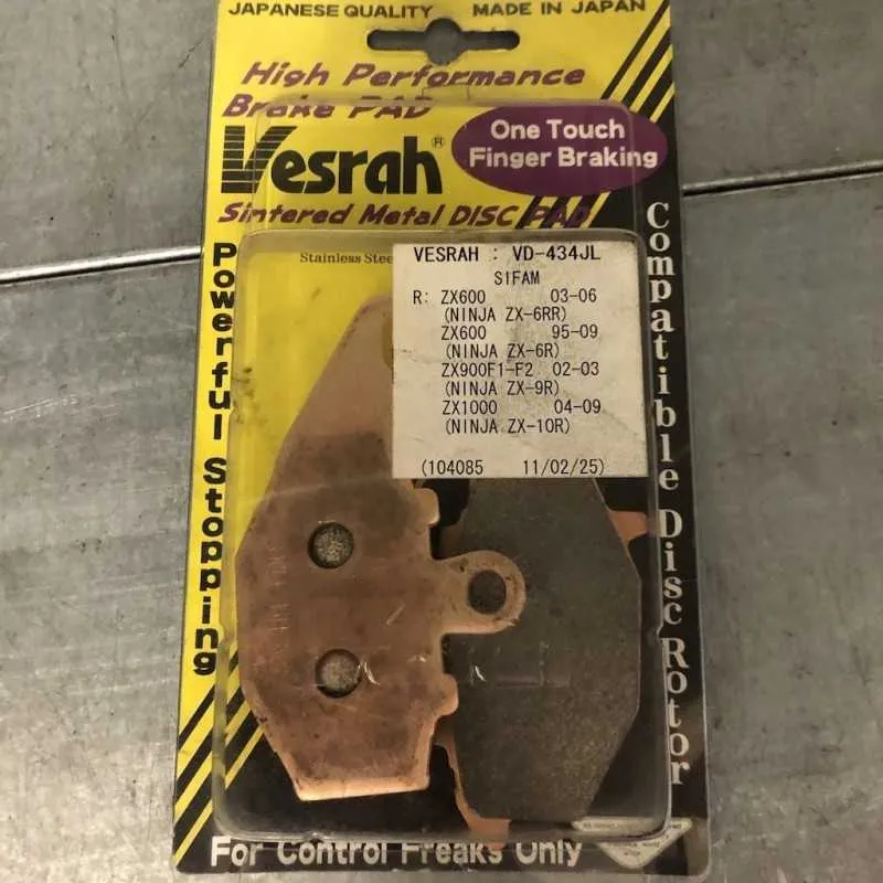 PASTIGLIE POSTERIORI SINTERIZZATE VESRAH KAWASAKI ZR 400 ZEPHYR X 2001