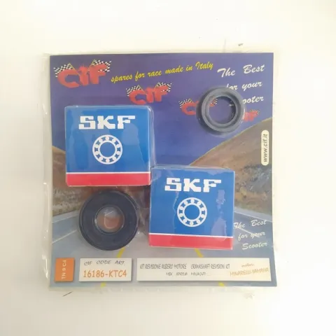 Kit cuscinetti+ paraolio revisione albero motore scooter 50 motore Minarelli aria cod.16186-KTC4