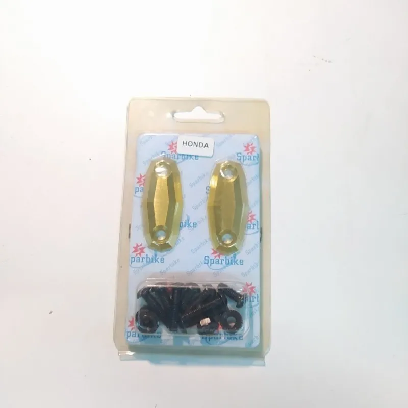 COPPIA TAPPI COPRI FORI SPECCHIETTI MOTO HONDA ORO